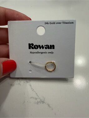 24k Gold Over Titanium Small Gold Hoop Earring/nose ring
